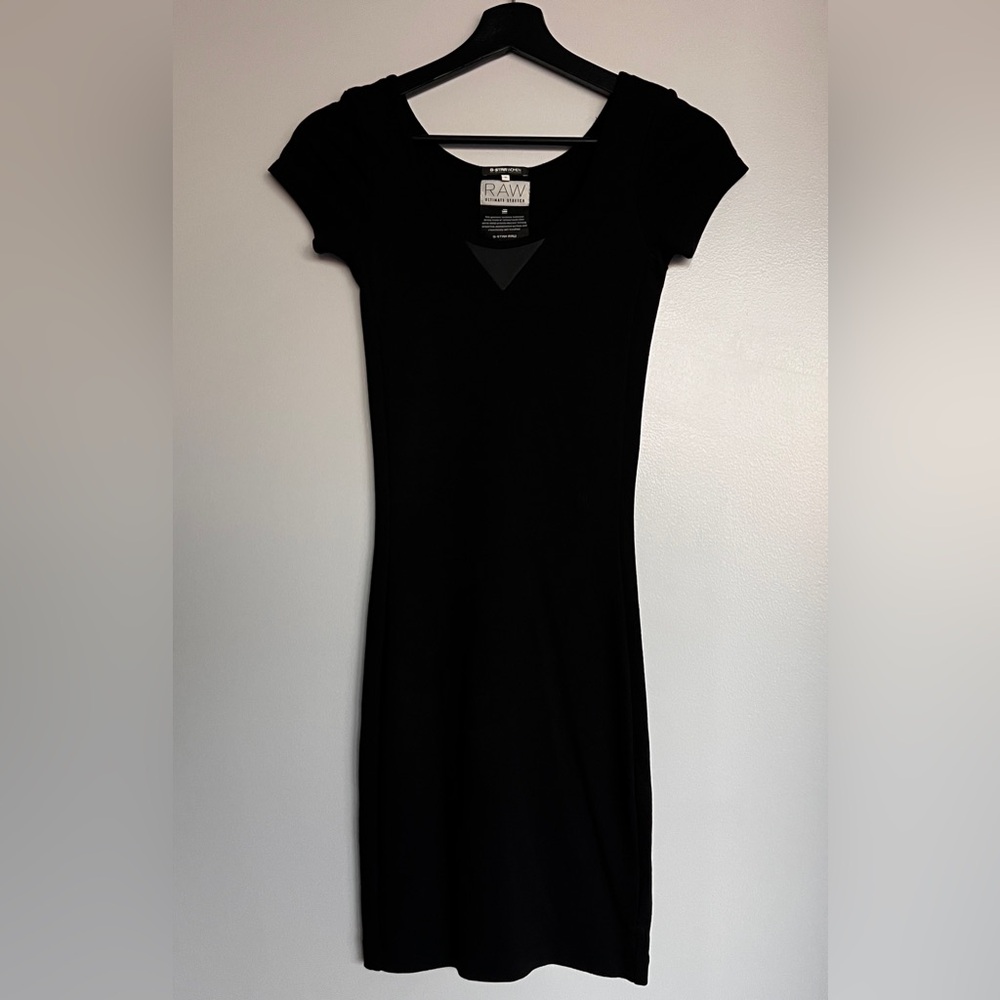 G-Star Black Scoop Neck Mini Dress